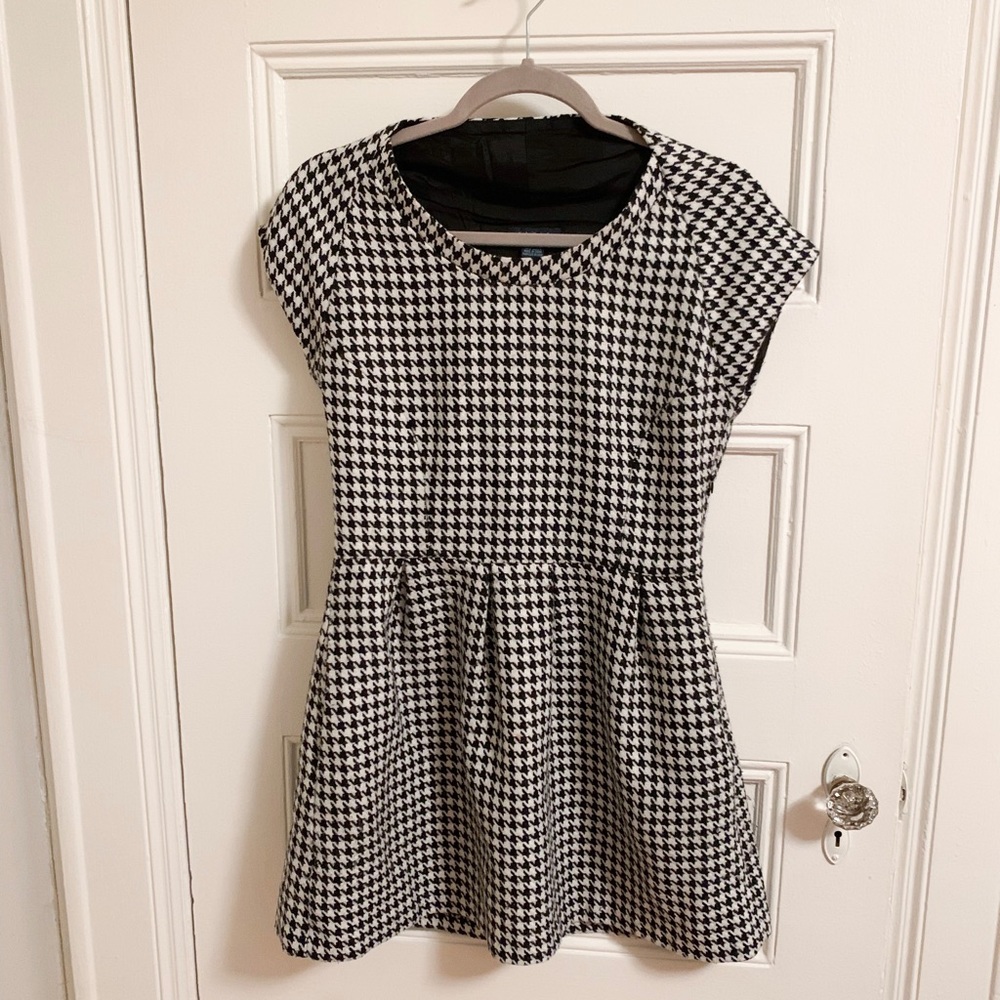 UO Tweed Houndstooth Dress with Pockets Sz M
